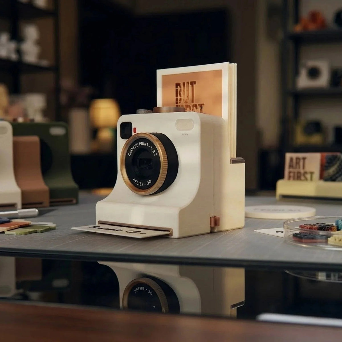 ☕📸 One-Touch Latte Art Camera – 3D Coffee Stencil Printer Set for Custom Drink Designs