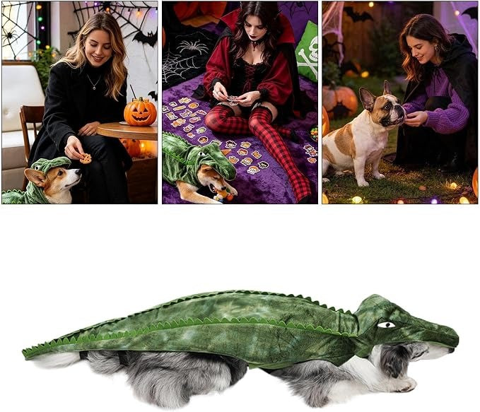 Pet Halloween Crocodile Costume – Adorable Crocodile Outfit for Pets