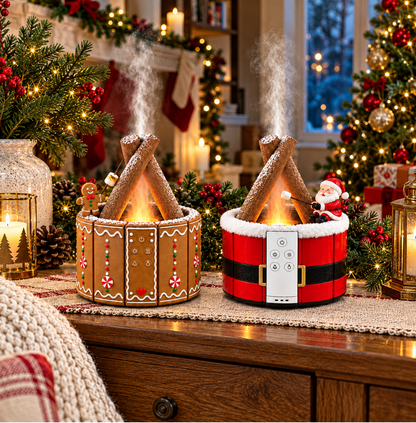 🔥 50% OFF 🎄 Christmas House Aroma Diffuser – Glowing Chimney Mist Decor