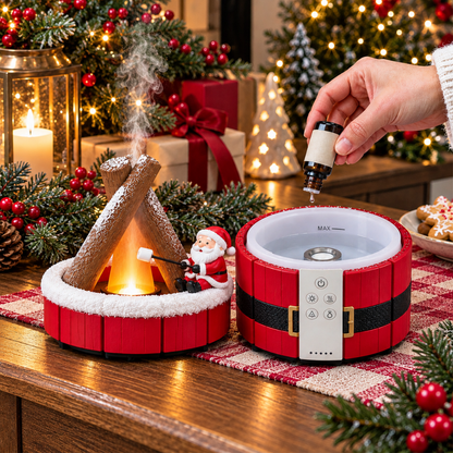 🔥 50% OFF 🎄 Christmas House Aroma Diffuser – Glowing Chimney Mist Decor
