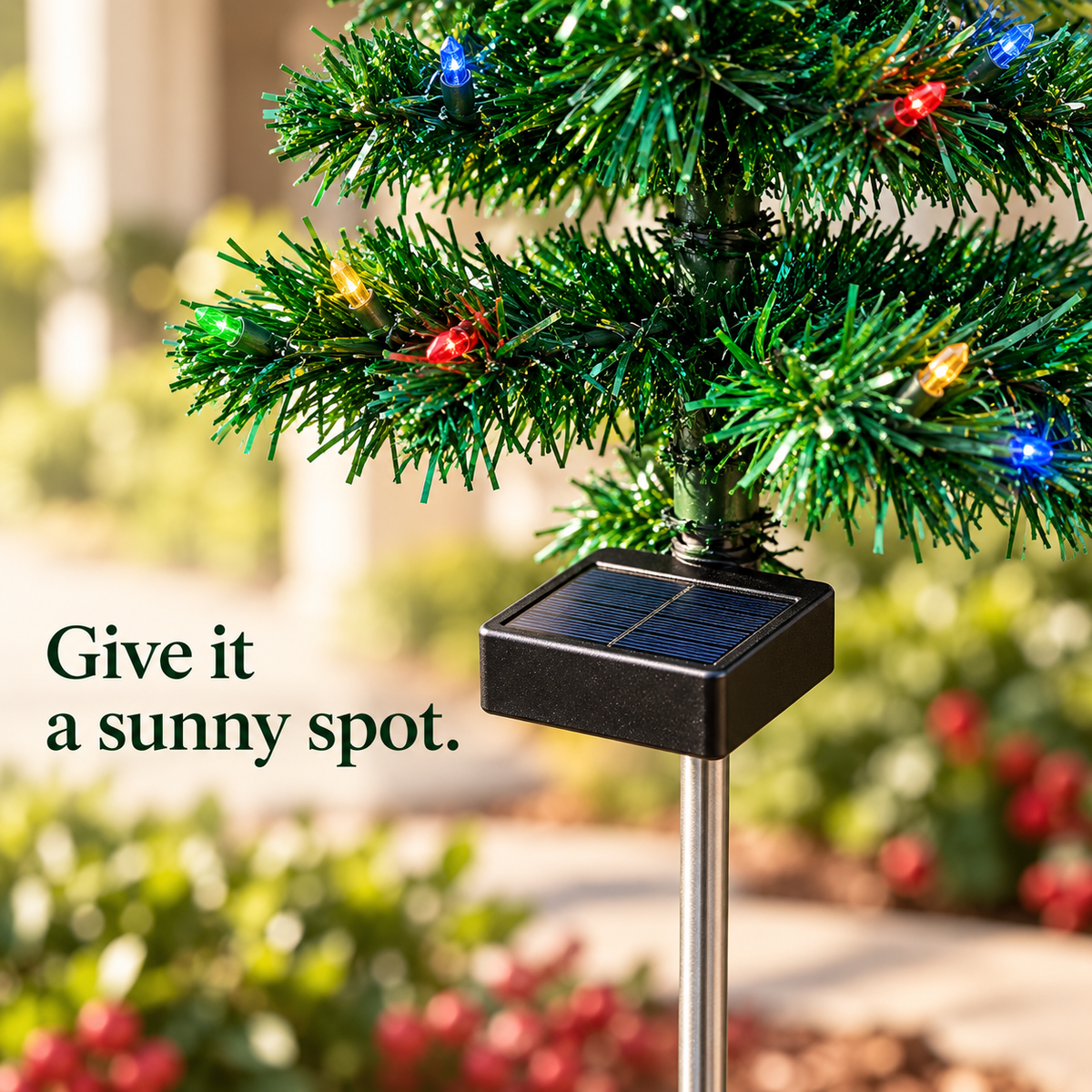 🔥Last Day 50% OFF – 🎄 Solar Christmas Tree Pathway Lights – Multicolor 2 & 4 Packs