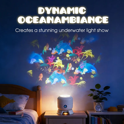 Ocean Dynamic Rotating LED Projector Light, 360° Rotating Ocean Wave Night Projection Night Light, Multi-Angle Projection Base, for Meditation, Bedroom, Home Theater Brand