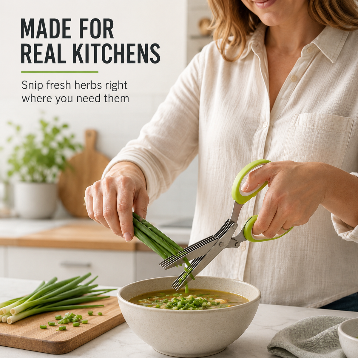🌿 50% OFF 5-Blade Herb Scissors – Chop Fresh Herbs in Seconds