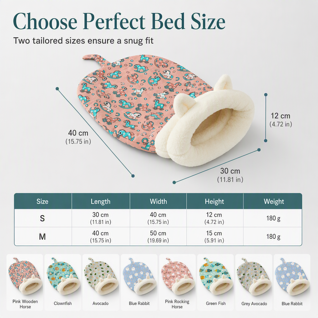 🔥Last Day 50% OFF – 🐱Cozy Warm Hooded Pet Cave Bed - Semi-Enclosed Winter Cat Sleeping Bag