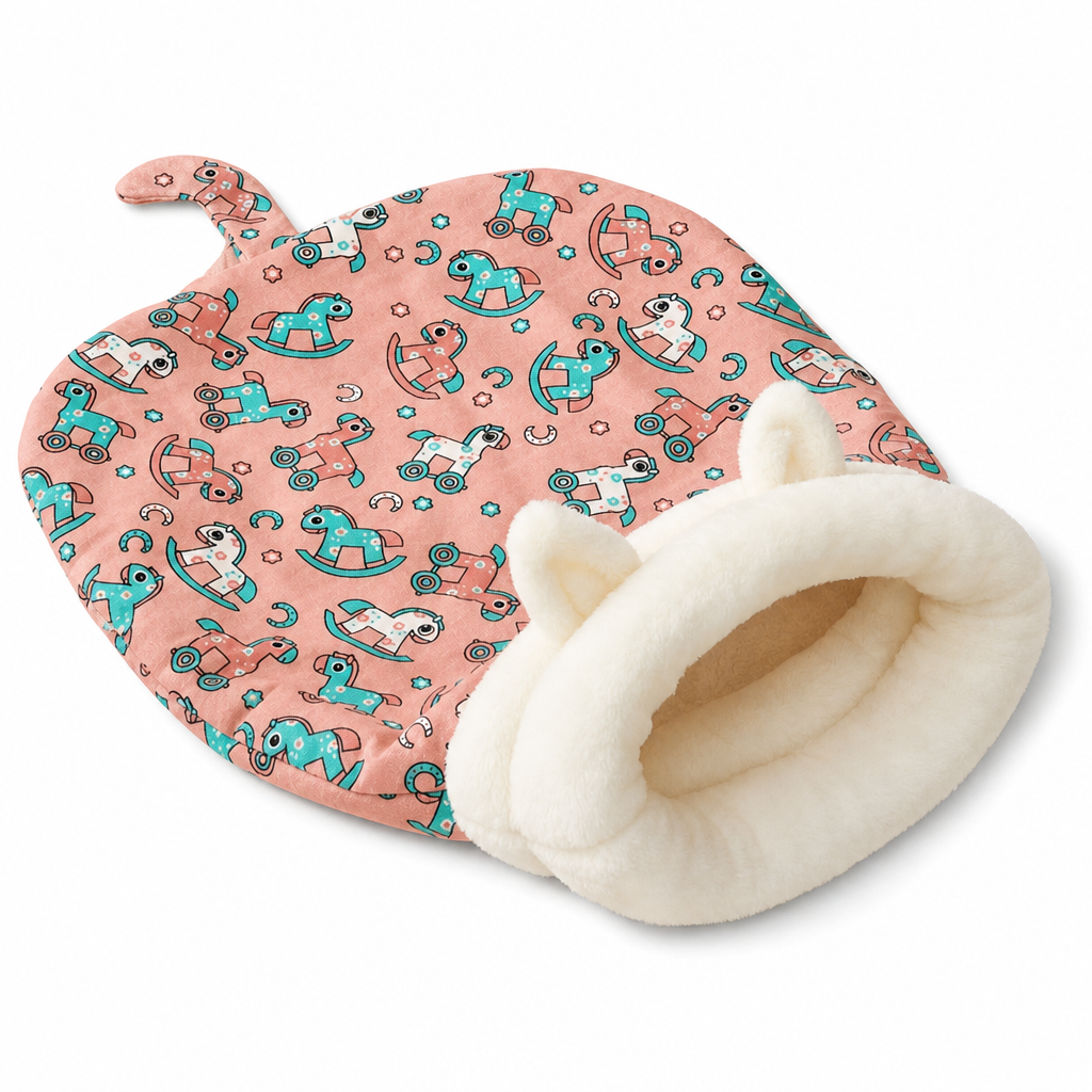 🔥Last Day 50% OFF – 🐱Cozy Warm Hooded Pet Cave Bed - Semi-Enclosed Winter Cat Sleeping Bag