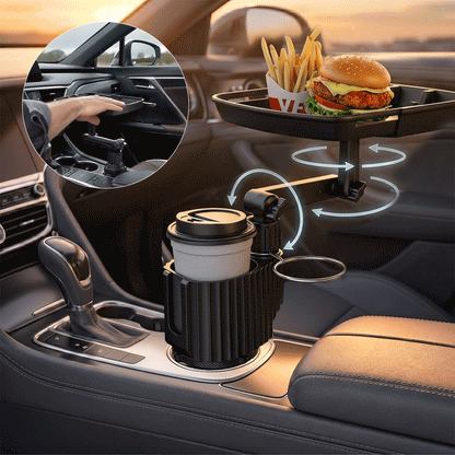 Universal 360° Swivel Car Cup Holder Tray